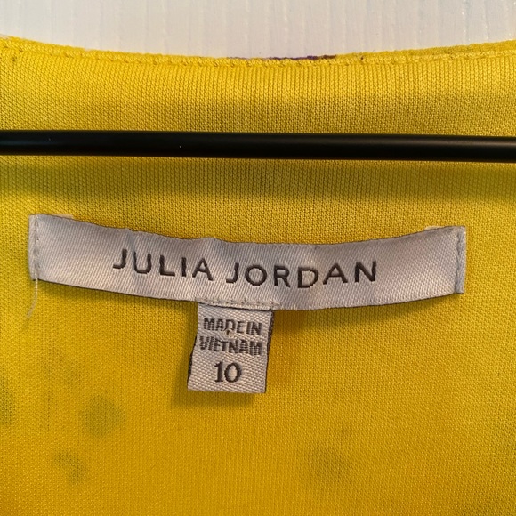 Sunshine Yellow Dress with Purple Floral Detailing | 10 | Julia Jordan - Picture 5 of 6
